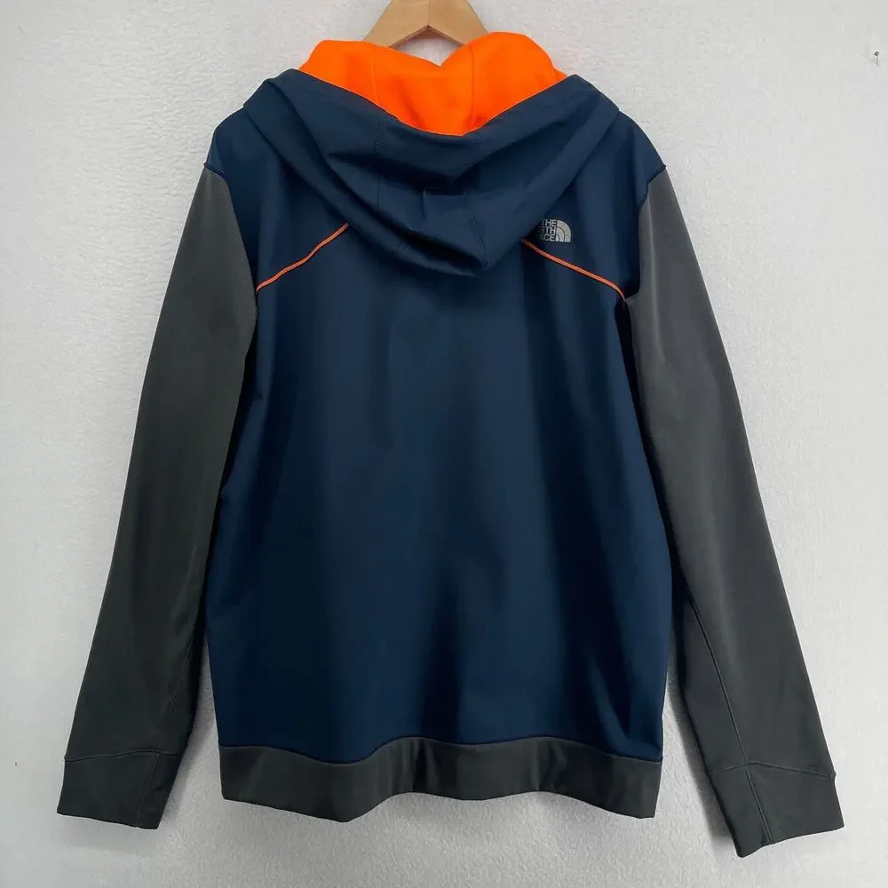 THE NORTH FACE Jacket Mens XL Kilowatt Hoodie Trail Thumbholes Windbreaker Blue
